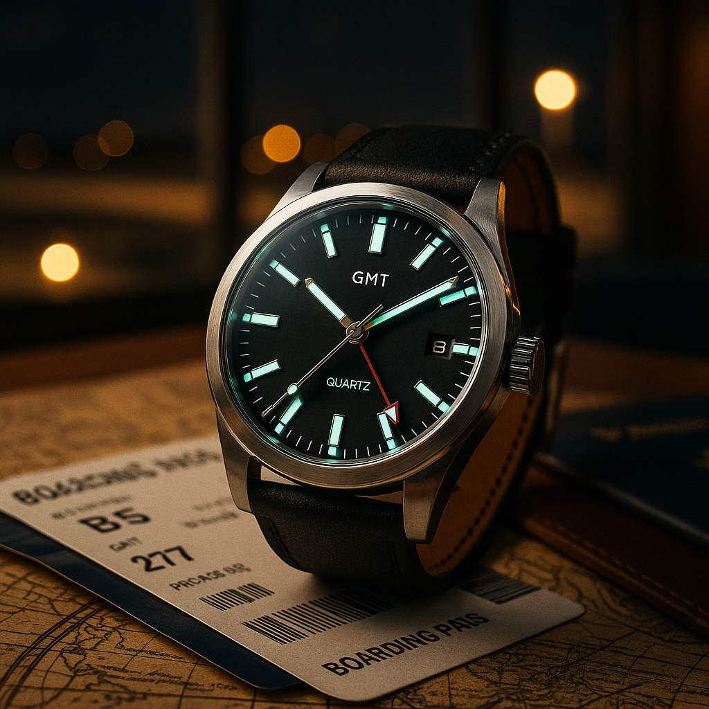 Voyage Stylé — Montre de Voyage GMT Quartz